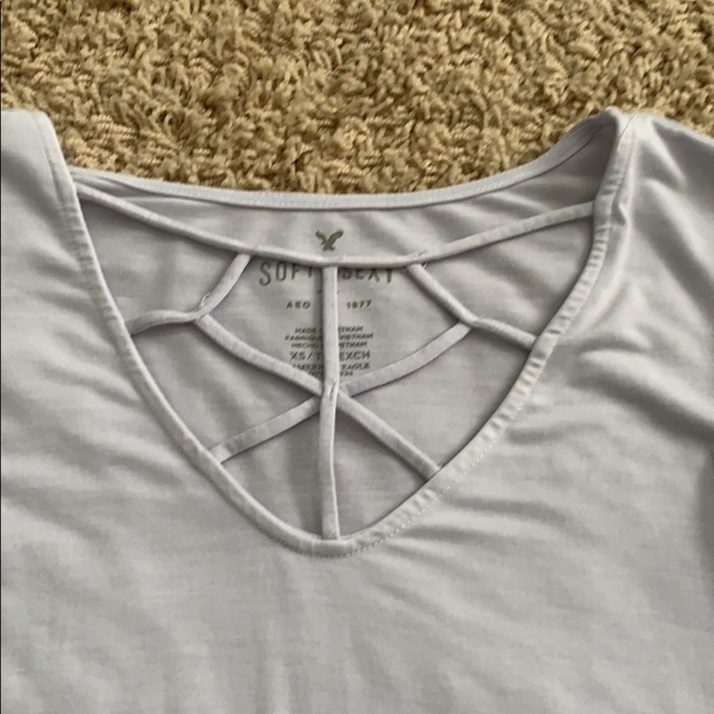 Lavender American eagle long sleeve shirt - Picture 2 of 3